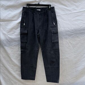 John Elliott Black Cargo Pants Relaxed Fit